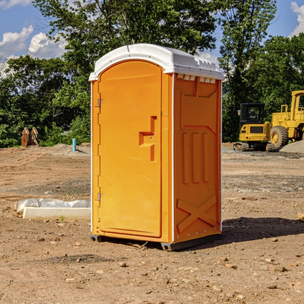 are there any restrictions on what items can be disposed of in the portable restrooms in Moapa Town